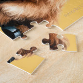 Puzzle Vache Highland mignonne avec Bow Jaune (Côté)