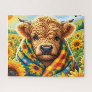 Puzzle Vache highland tournesol
