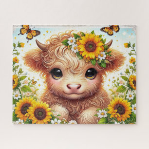 Puzzle Vache highland tournesol