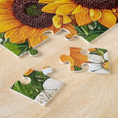 Puzzle Vache highland tournesol (Côté)