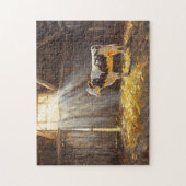 Puzzle Vache laitière dans une ferme rustique d'élevage (Vertical)