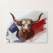 Puzzle Vache longhorne du Texas (Horizontal)