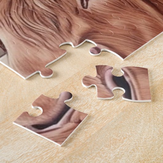 Puzzle vache montagnarde avec fleurs sauvages (Côté)