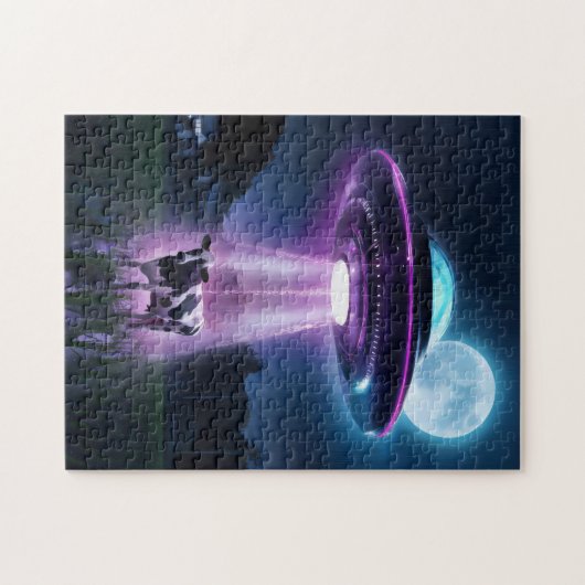 Puzzle Vache rencontre des aliens. (Horizontal)