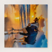 Puzzle Vache sur une plage éclairée par le soleil (Horizontal)