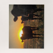Puzzle Vaches au coucher du soleil (Vertical)