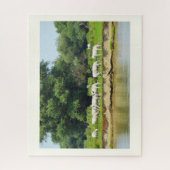 Puzzle Vaches blanches et le Danube (Vertical)