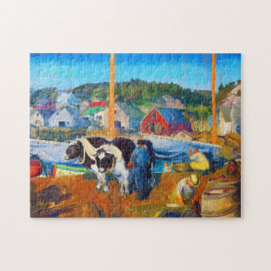 Puzzle Vaches, quai de George Wesley Bellows