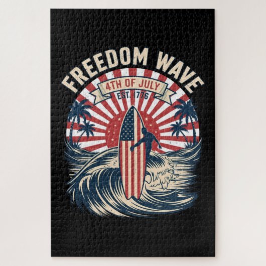 Puzzle Vague de liberté 4 juillet (Vertical)