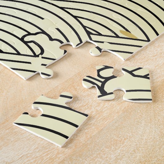 Puzzle Vague dorée, texture papier. (Côté)