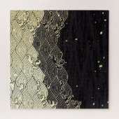 Puzzle Vague dorée, texture papier. (Horizontal)