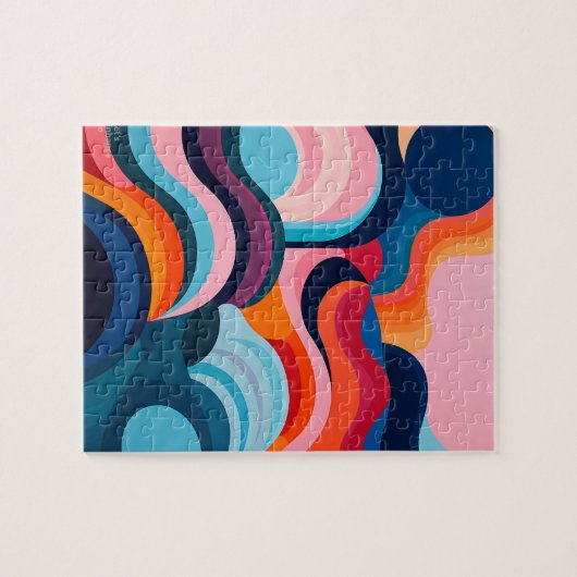 Puzzle vagues abstraites (Horizontal)