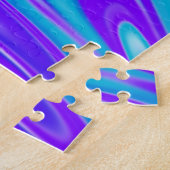 Puzzle Vagues célestes : Le marbre bleu blanc et violet (Côté)