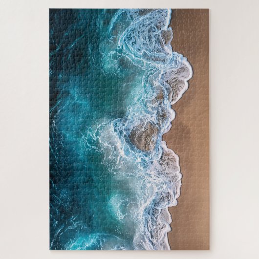 Puzzle Vagues de rivage de plage (Vertical)