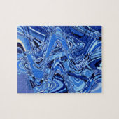 Puzzle vagues de routes en bleu (Horizontal)