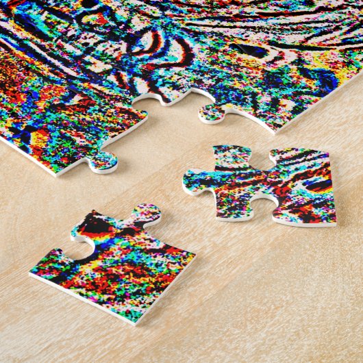 PUZZLE VAGUES EN VERRE STAINÉ CONCEPTION 2 (Côté)