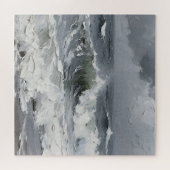 Puzzle Vagues océaniques Paysage marin orageux Texturé (Horizontal)