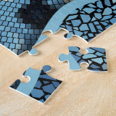 Puzzle Vagues Ornées : Texture de mosaïque. (Côté)