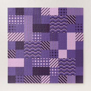 Puzzle Vagues Points Gris : Moderne Sans Fil.