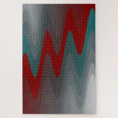 Puzzle vagues turquoises de gris bordeaux (Vertical)