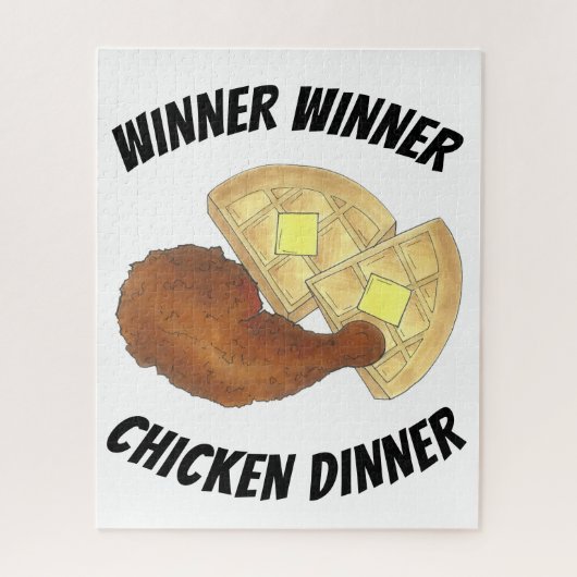 Puzzle Vainqueur Dîner de poulet frit gaufres de poulet (Vertical)