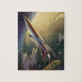 Puzzle Vaisseau spatial de science-fiction vintage Avion  (Vertical)