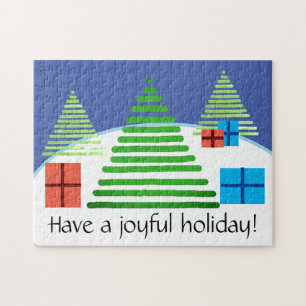 Puzzle - Vakantige bomen en Cadeaus Legpuzzel