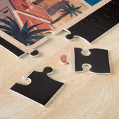 Puzzle Valence Espagne Côte Illustration Voyage Art Retro (Côté)