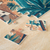 Puzzle Valencia Espagne Illustration Voyage Art Vintage (Côté)