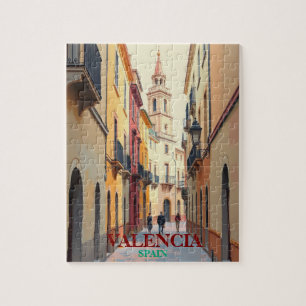 Puzzle Valencia Espagne Travel Art Vintage