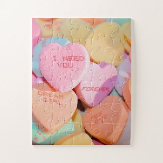 PUZZLE VALENTINE'S CANDY HEARTS  (Vertical)