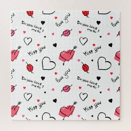 Puzzle Valentine's Hearts Arrow sans couture (Vertical)