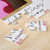 Puzzle Valentines Jour Parties scintillant Coeur Script P (Côté)