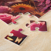 Puzzle Valentine's Sunset Flower Path Romantic Couple (Côté)