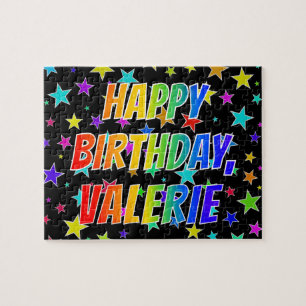 Puzzle "VALERIE" First Name, Fun "HAPPY BIRTHDAY"