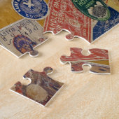 Puzzle Valise ancienne avec de l'argent (Côté)