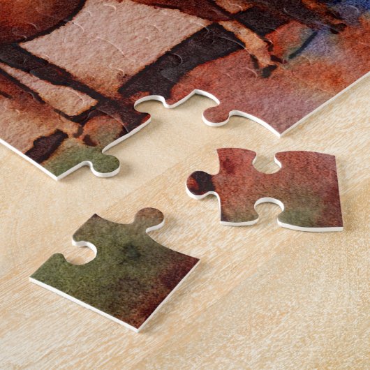 Puzzle Vallée de monument - aquarelle (Côté)