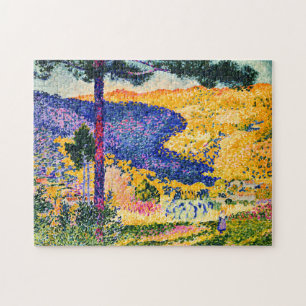 Puzzle Vallée vintage avec peinture de Fir