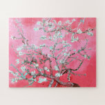 Puzzle Van Gogh Almond Blossoms Pink<br><div class="desc">Artist: Vincent Van Gogh
 Title: Almond Blossoms
 altered color by 2sweet4wordsDesigns

vincent van gogh,  van gogh,  almond blossoms,  pink,  aqua, flowers ,  floral,  spring,  sophisticated,  decor</div>