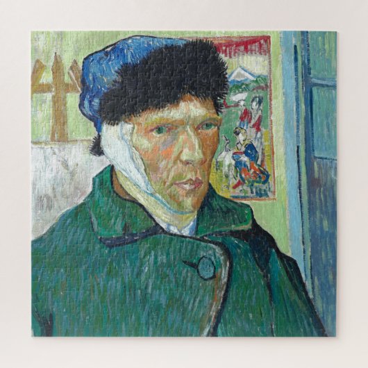 Puzzle Van Gogh Autoportrait Bandaged Ear Art Peinture (Vertical)