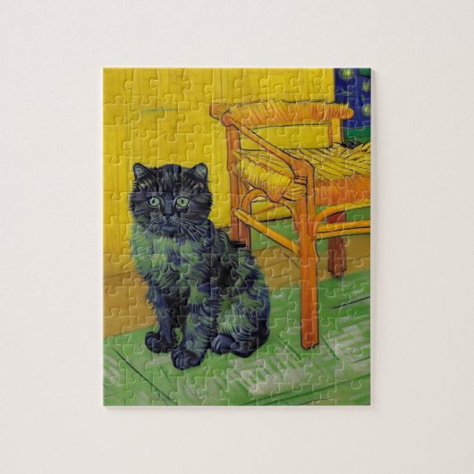 Puzzle Van Gogh Black Cat (Vertical)