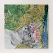 Puzzle Van Gogh Blé Field et Fancy Cat (Horizontal)