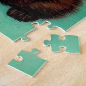 Puzzle Van Gogh Chat noir Fleurs rouges (Côté)