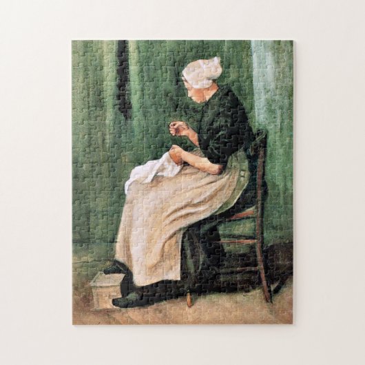 Puzzle Van Gogh. Femme de Scheveningen cousant, (Vertical)