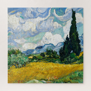 Puzzle Van Gogh Peinture Art Vintage Blé Champ Cypresse