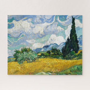 Puzzle Van Gogh Peinture Art Vintage Blé Champ Cypresse