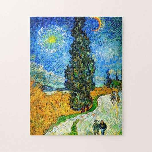 Puzzle Van Gogh Road with Cypress and Star (Vertical)