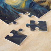 Puzzle Van Gogh Style Starry Night Cat (Côté)