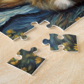 Puzzle Van Gogh Style Starry Night Cat (Côté)