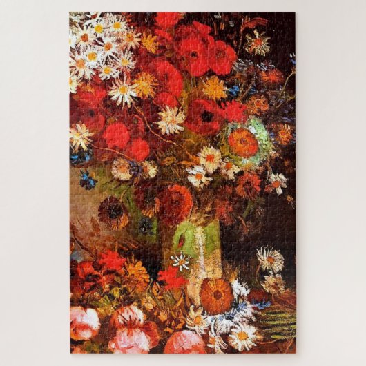 Puzzle Van Gogh - Vase avec des pavots, des fleurs de Cor (Vertical)